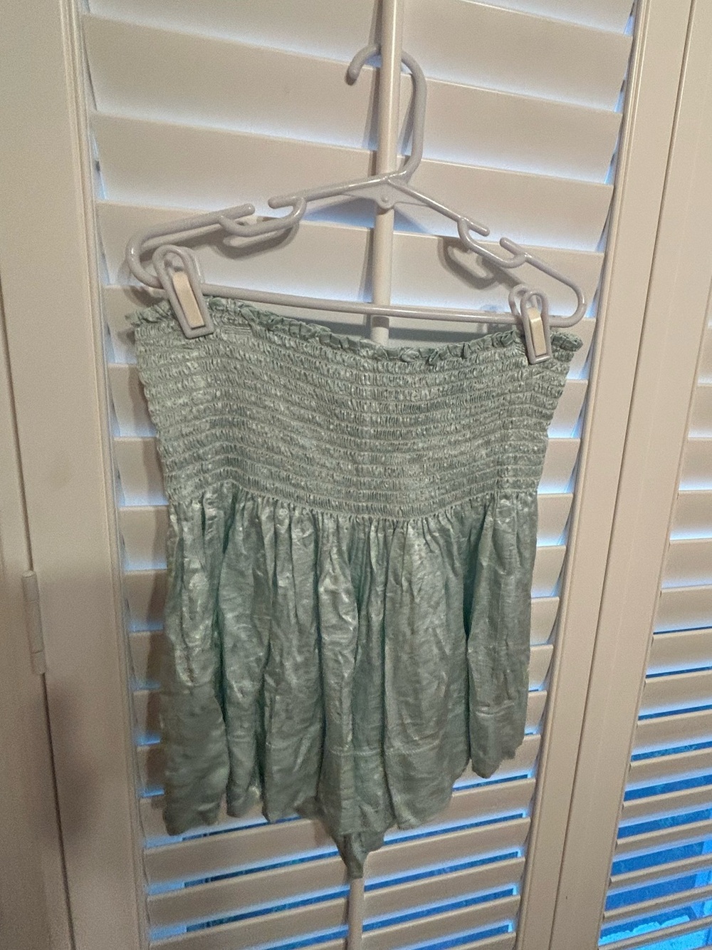 Mint pearl Smocked Erica  Koch skirt